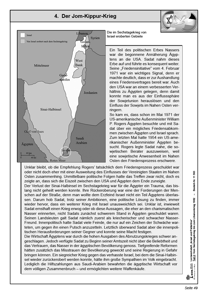 Lernwerkstatt Israel und Palästina / Band 2: Vom Sechstagekrieg bis zum Libanonkrieg 1982