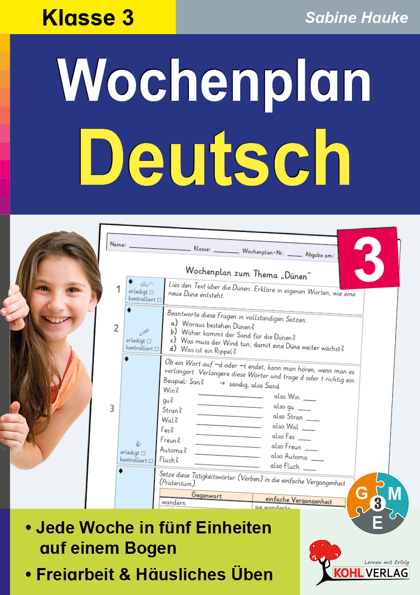 Wochenplan Deutsch / Klasse 3