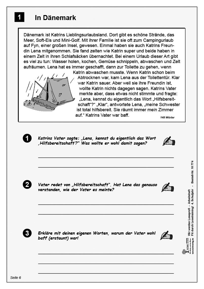 Wir werden Leseprofi - Arbeitsheft / Klasse 4