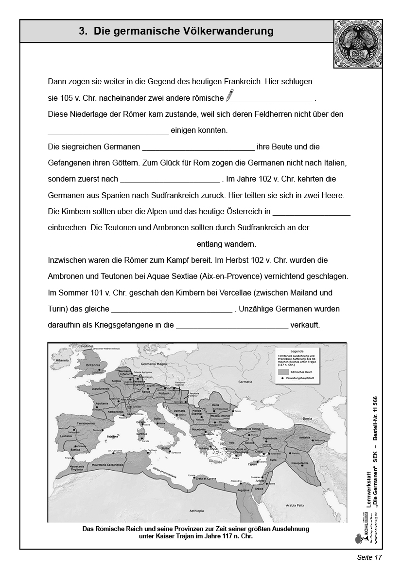 Lernwerkstatt Die Germanen / Sekundarstufe