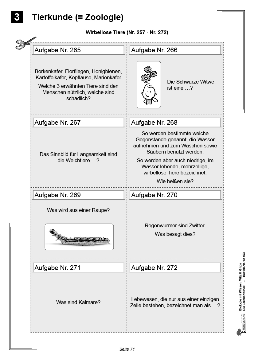 Biologie mit Wissen, Witz & Grips  -  Die Lernkartothek