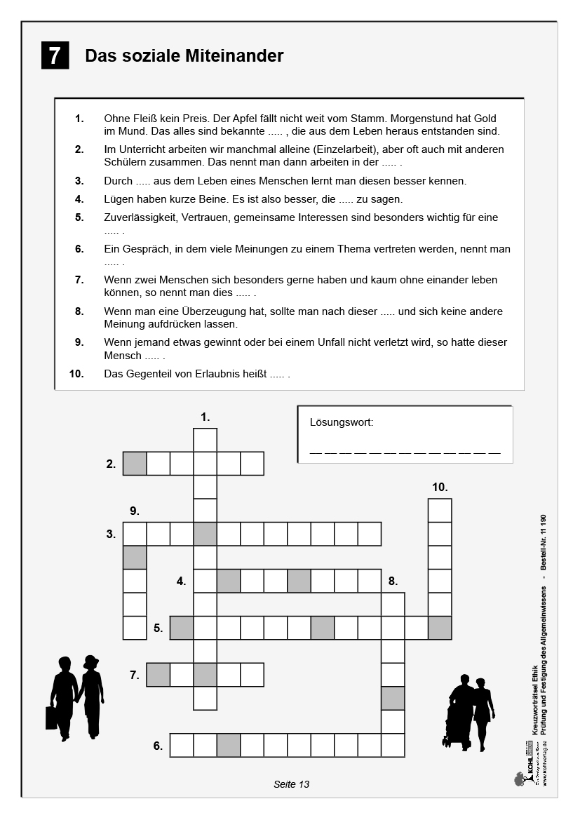 Kreuzworträtsel Ethik