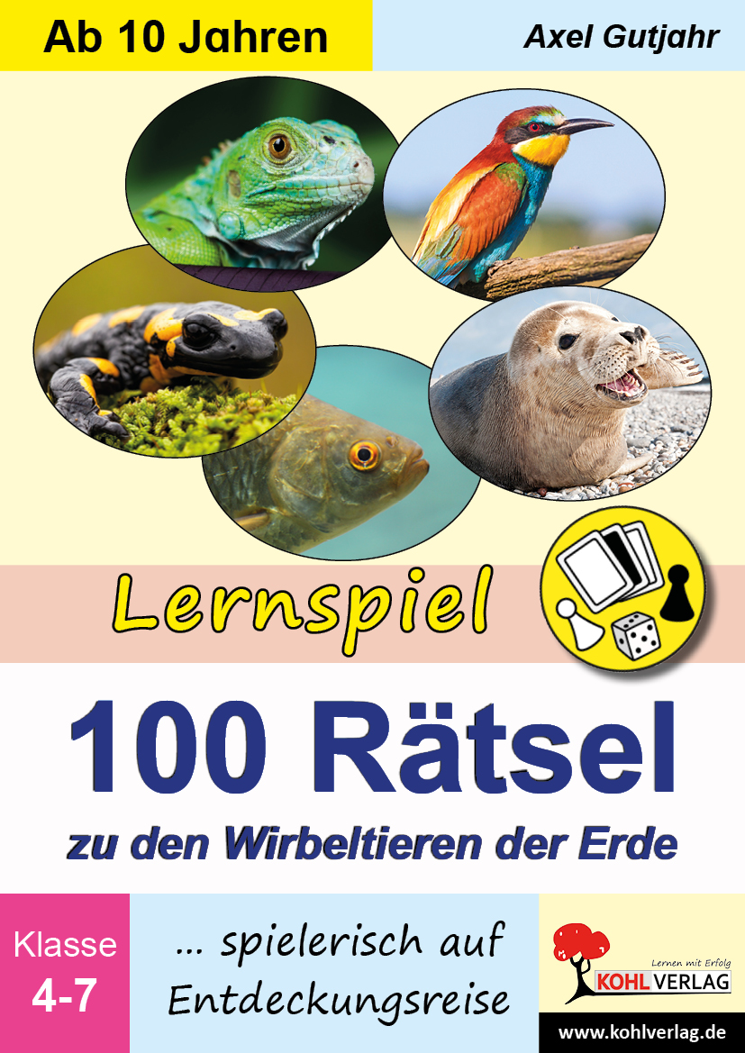 Lernspiel 100 Rätsel zu den Wirbeltieren der Erde Lernspiel 100 Rätsel zu den Wirbeltieren der Erde
