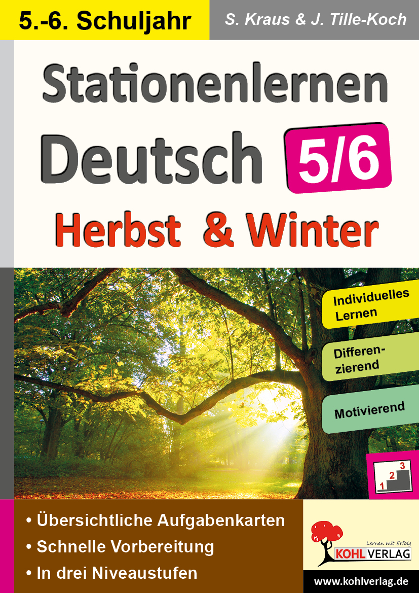 Stationenlernen Deutsch - Herbst & Winter / Klasse 5-6