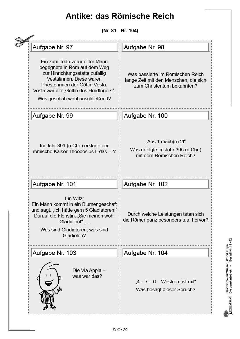 Geschichte mit Wissen, Witz & Grips  -  Die Lernkartothek