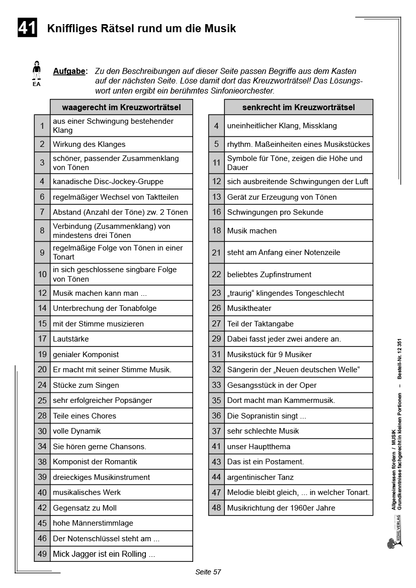 Allgemeinwissen fördern MUSIK