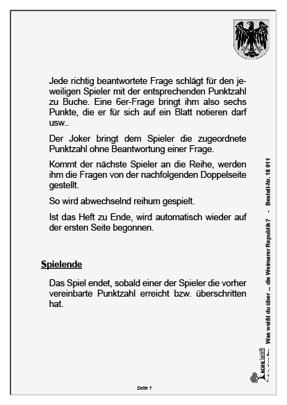 Was weißt du über ... die Weimarer Republik? Was weißt du über ... die Weimarer Republik?