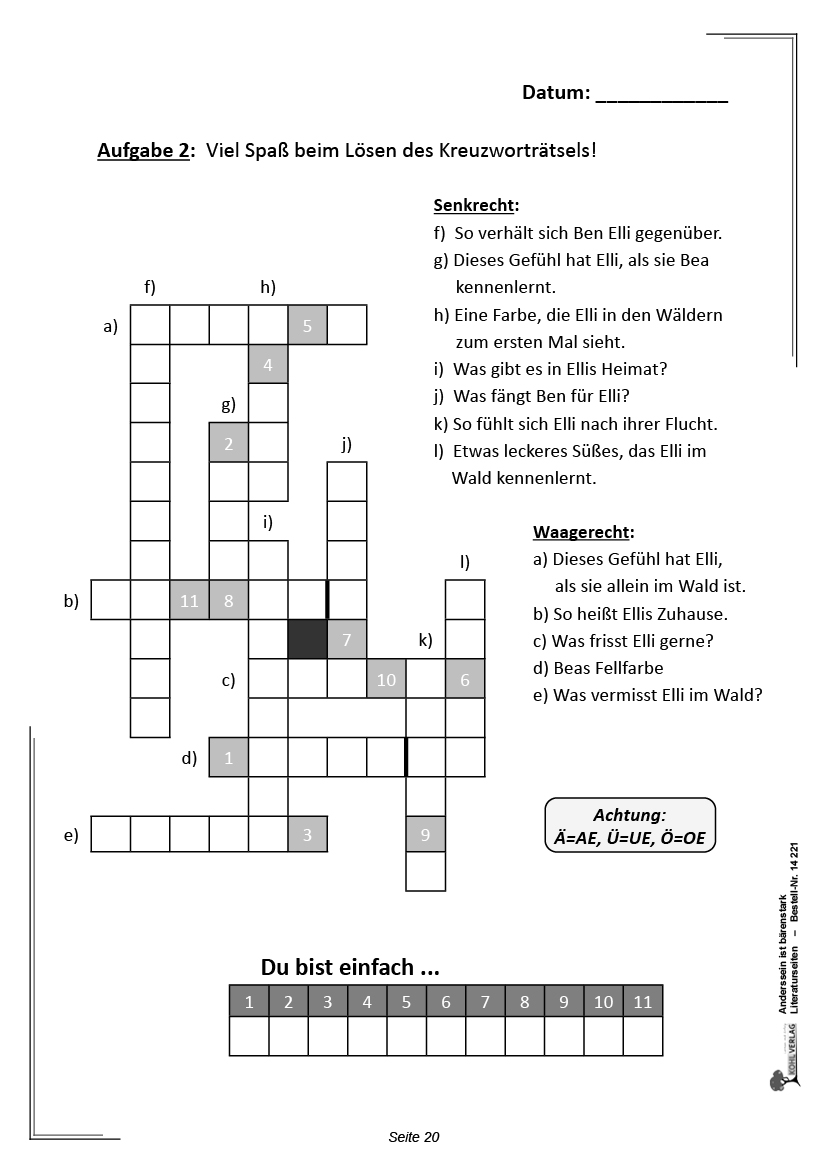 Anderssein ist bärenstark - Literaturseiten