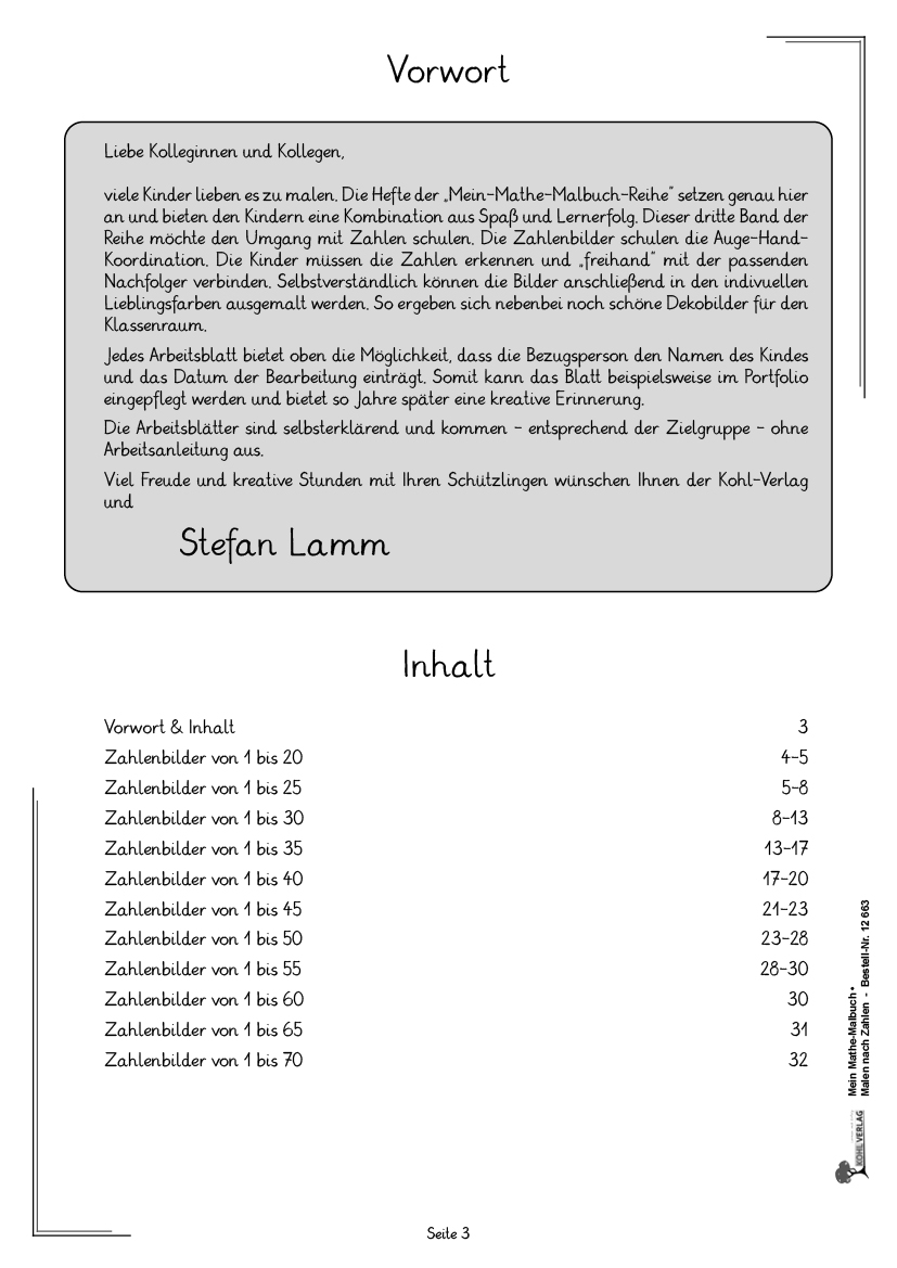 Mein Mathe-Malbuch / Band 3: Zahlenbilder