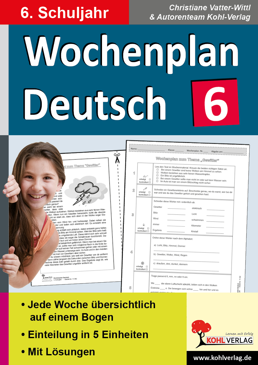 Wochenplan Deutsch / Klasse 6