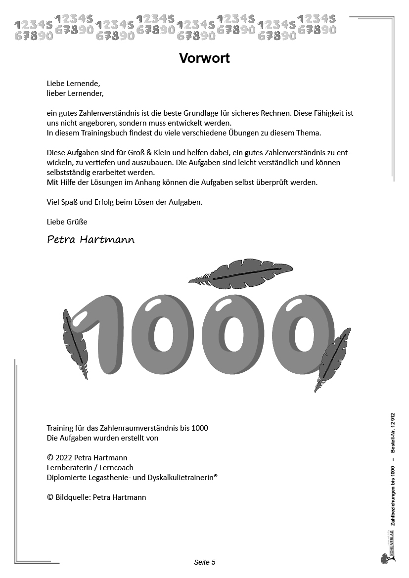 Zahlbeziehungen bis 1000