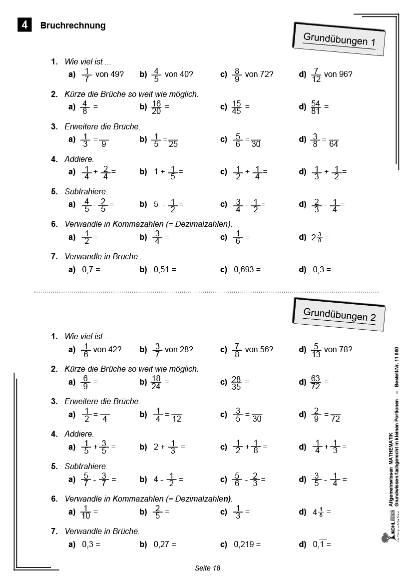 Allgemeinwissen fördern MATHEMATIK