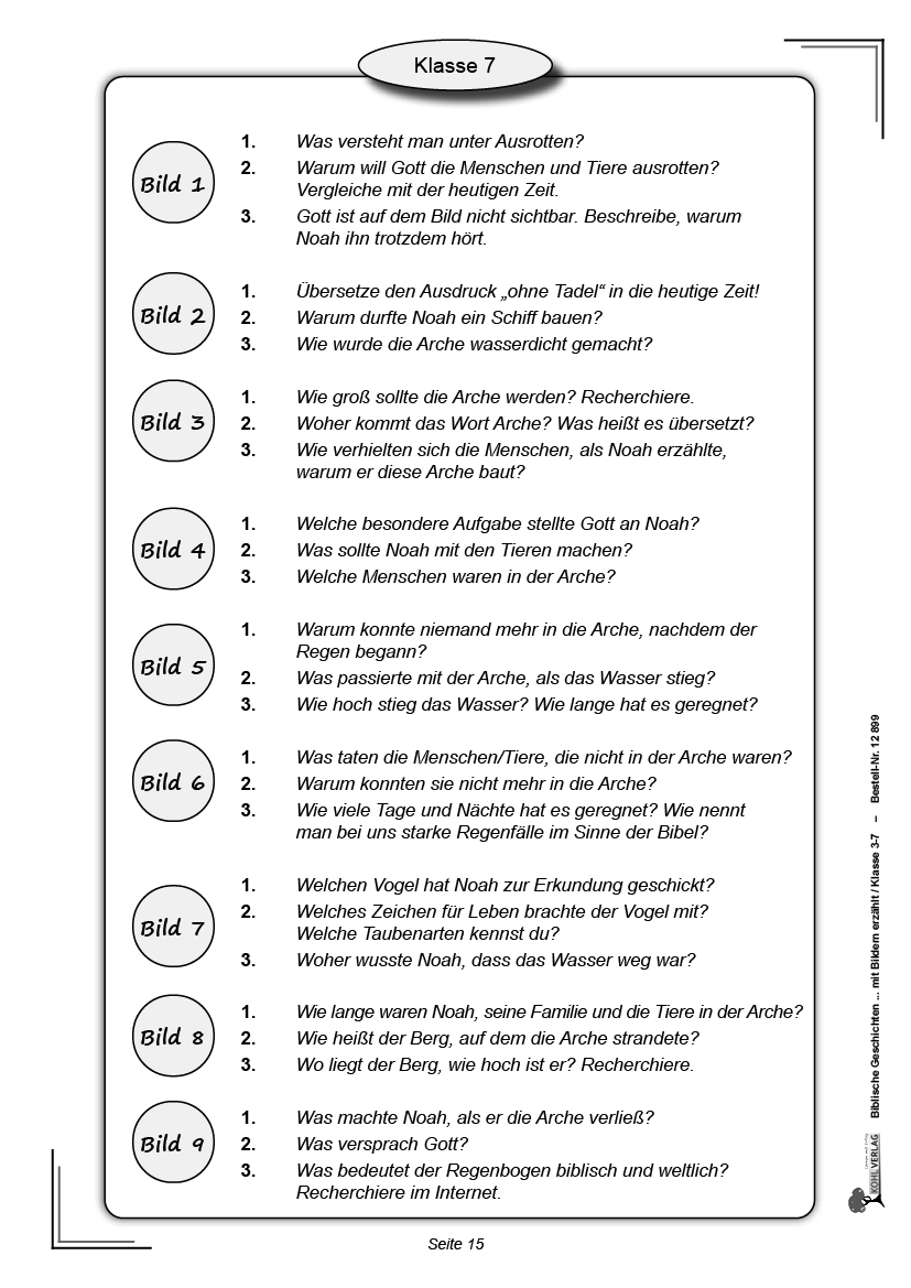 Biblische Geschichten mit Bildern erzählt