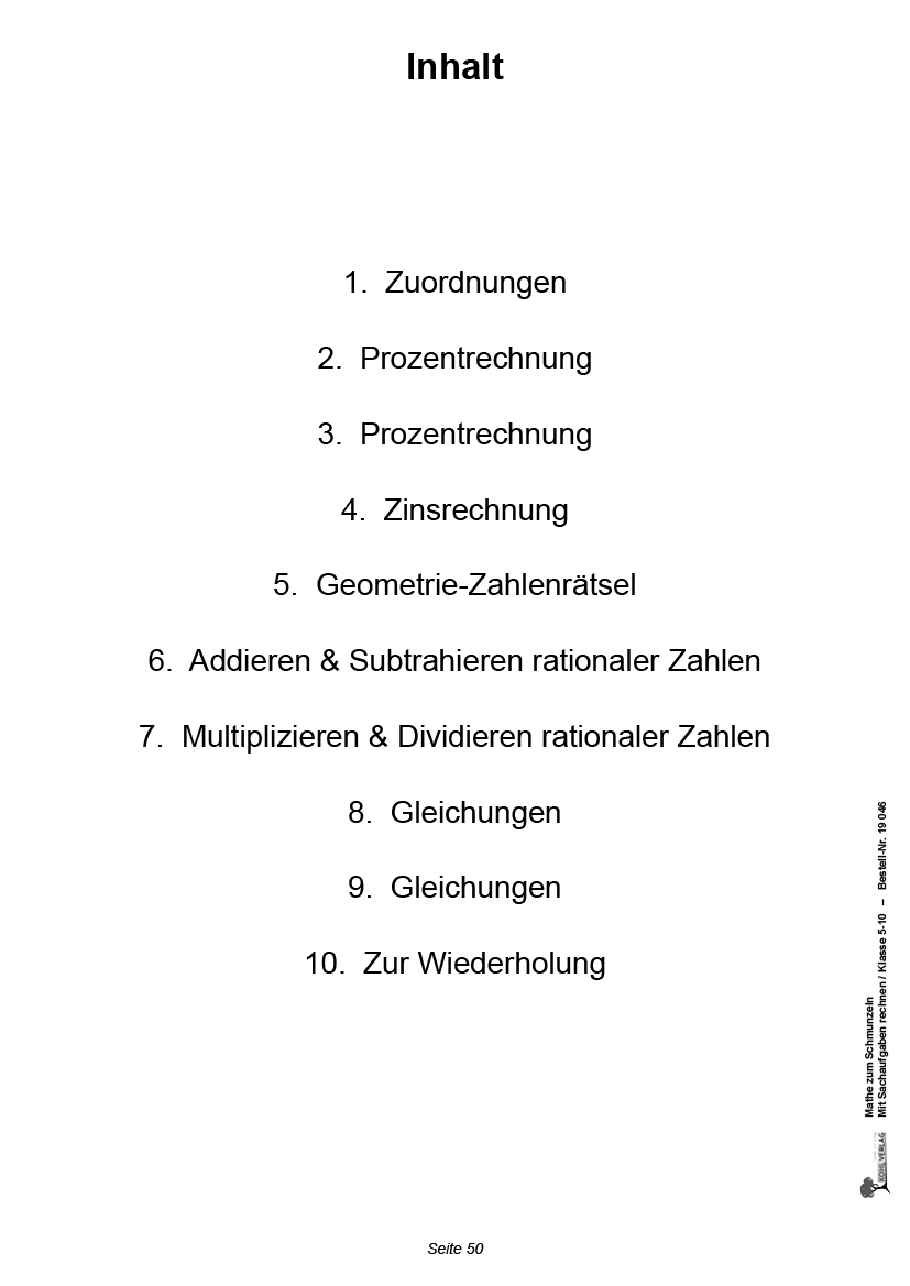 Mathe zum Schmunzeln / Klasse 5-10