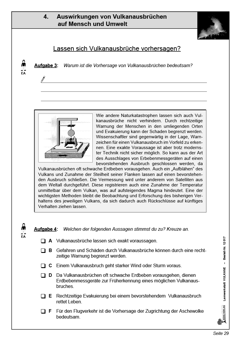 Lernwerkstatt Vulkane Lernwerkstatt Vulkane