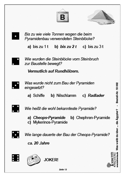 Was weißt du über ... die Ägypter?