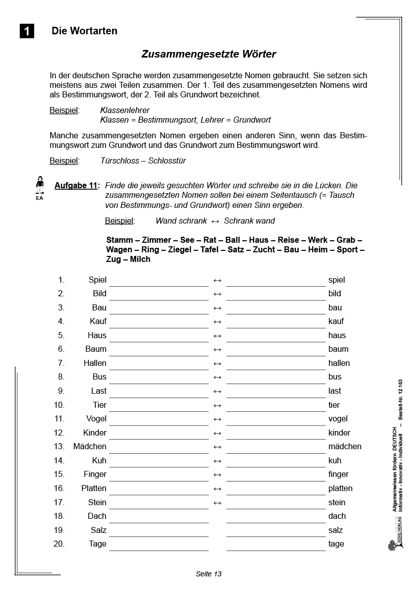 Allgemeinwissen fördern DEUTSCH 