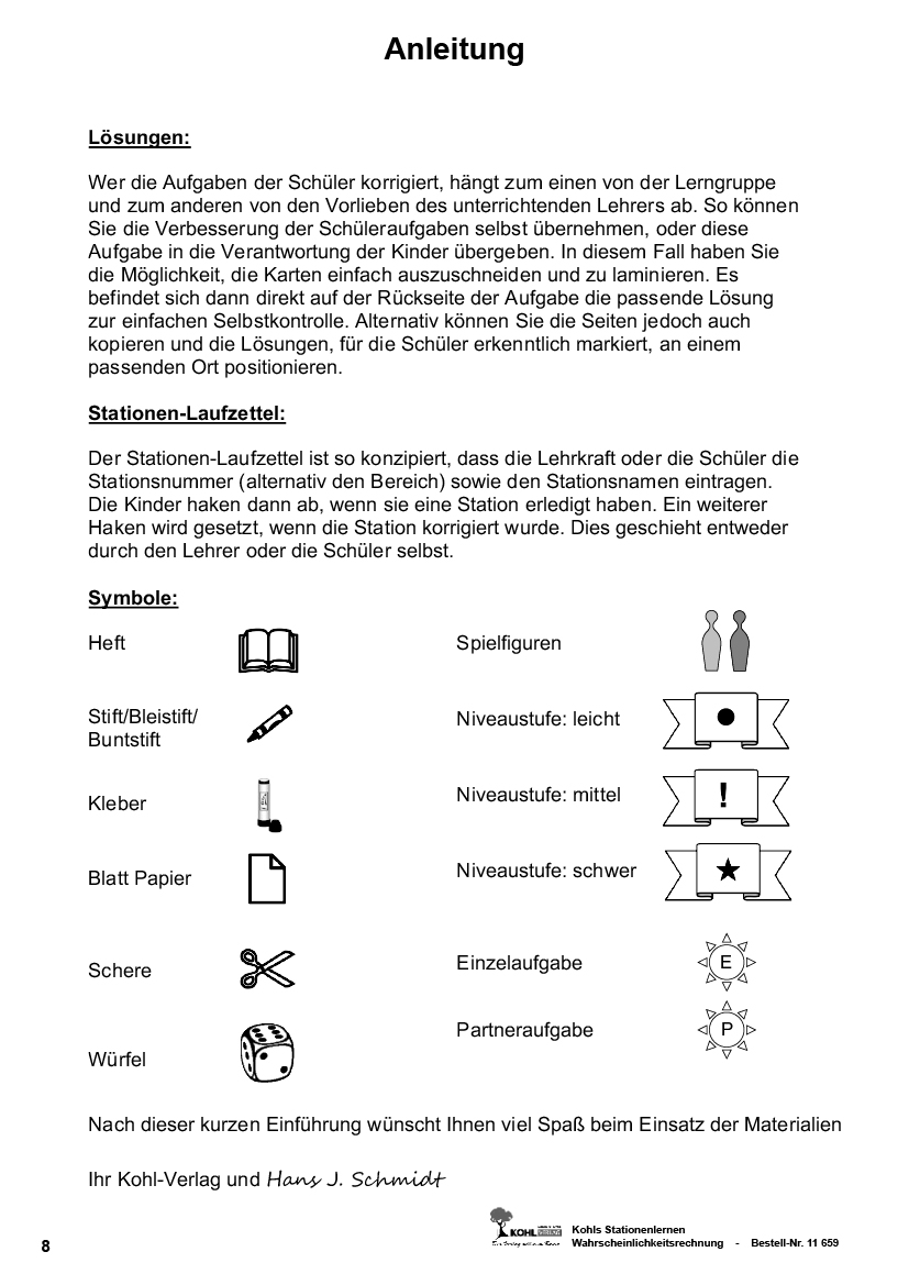 Stationenlernen Wahrscheinlichkeitsrechnung