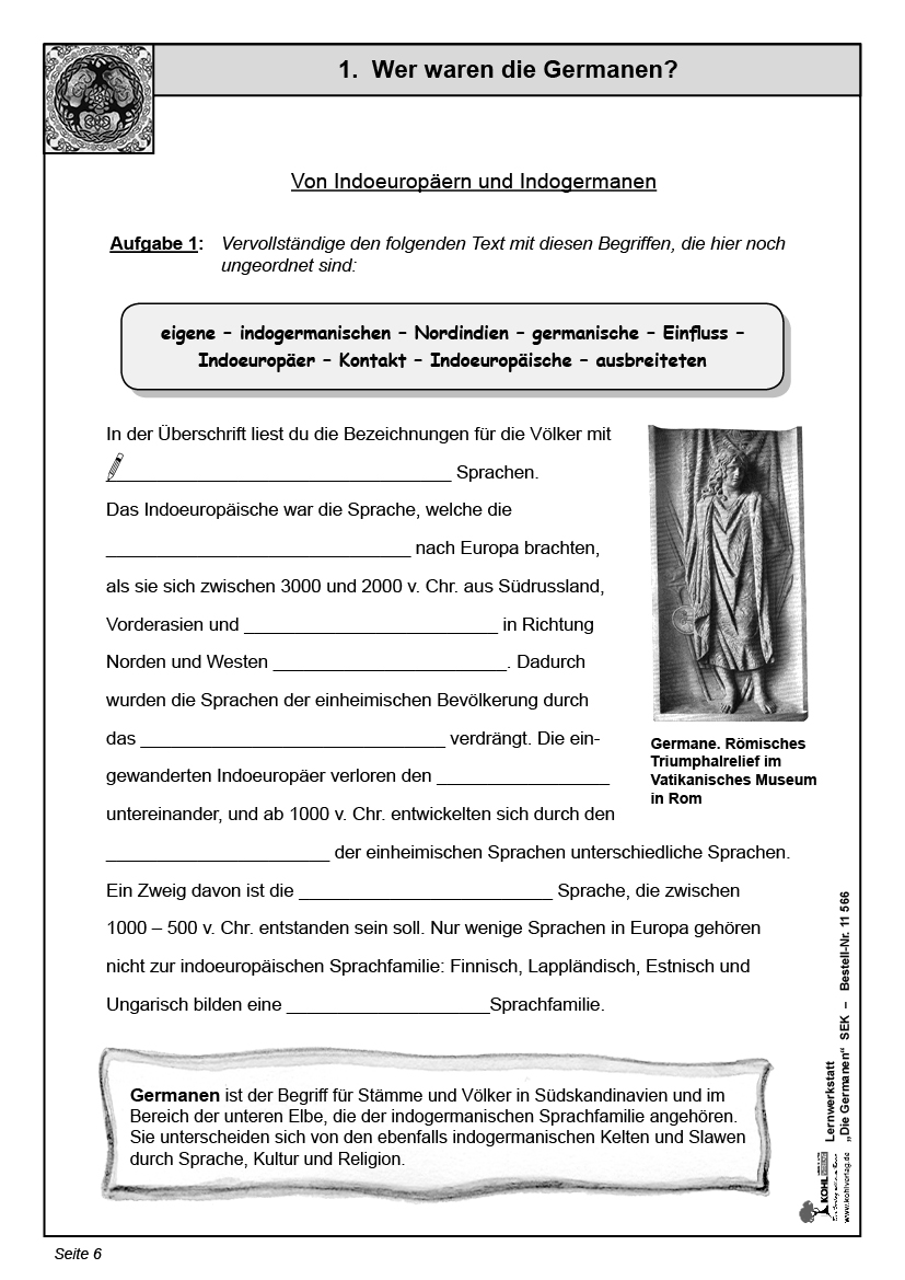 Lernwerkstatt Die Germanen / Sekundarstufe Lernwerkstatt Die Germanen / Sekundarstufe