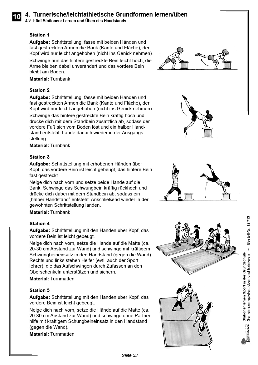 Stationenlernen Sport ... in der Grundschule