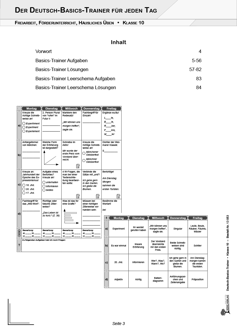 Deutsch Themen Klasse 10 Deutsch-Basics-Trainer / Klasse 10