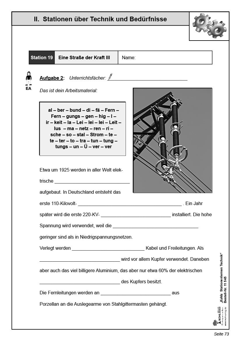 Stationenlernen Technik