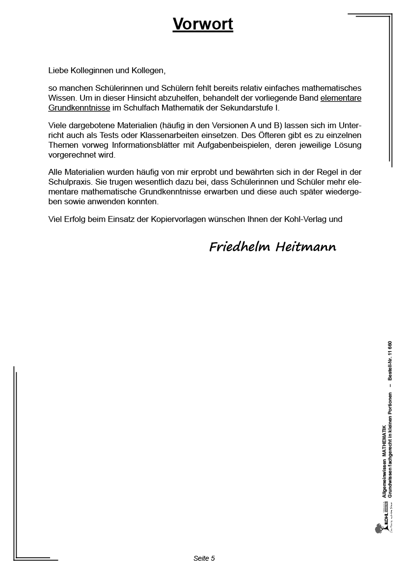 Allgemeinwissen fördern MATHEMATIK