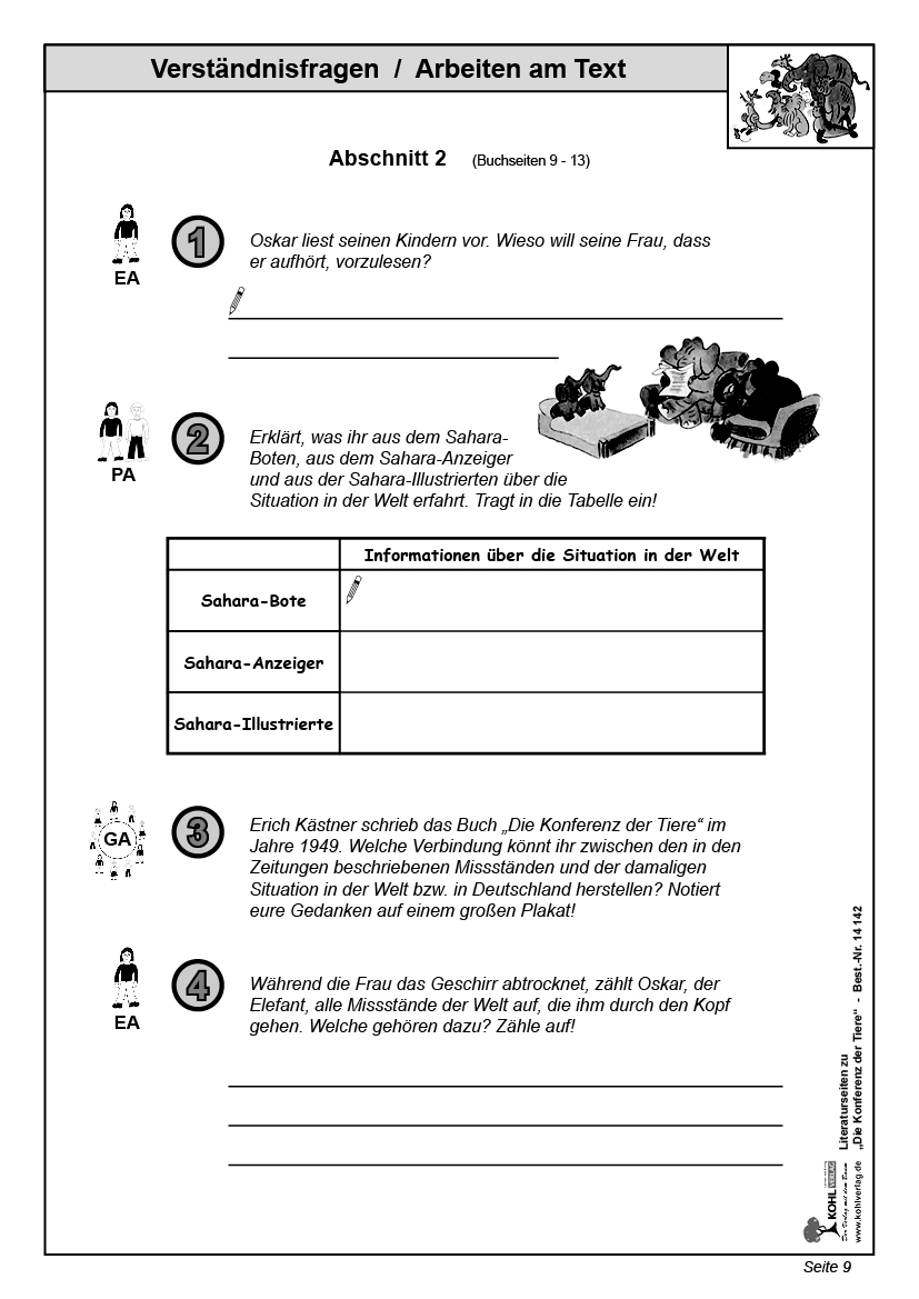 Konferenz der Tiere - Literaturseiten