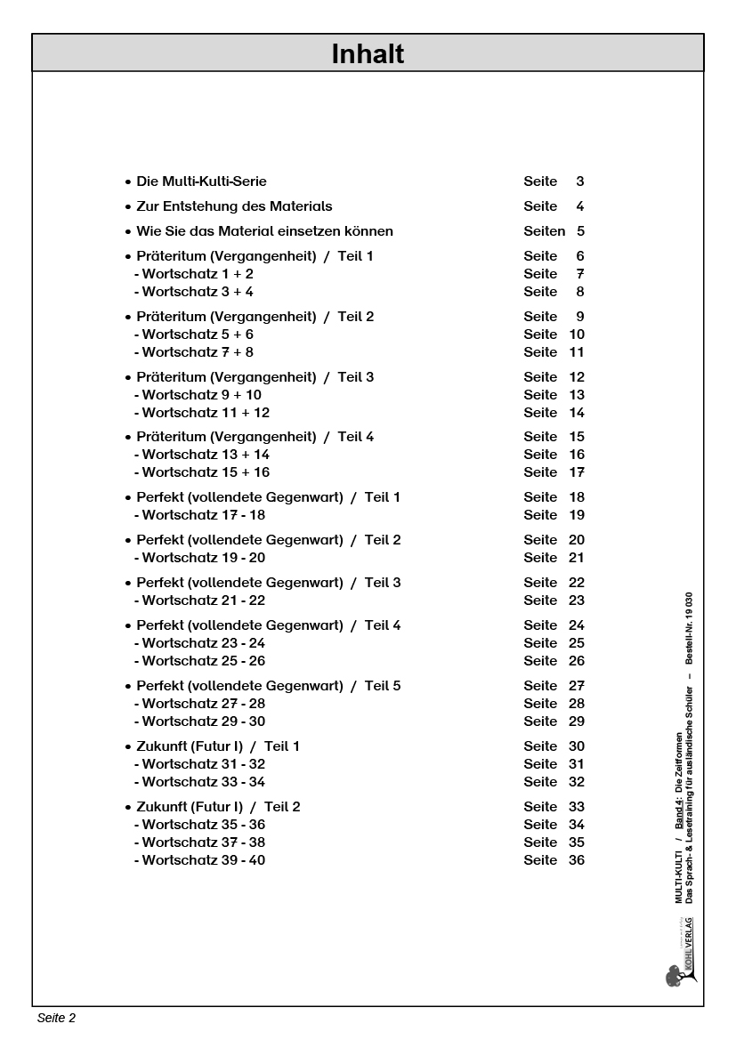 Multi-Kulti - Deutsch als Zweitsprache - Band 4: Die Zeitformen