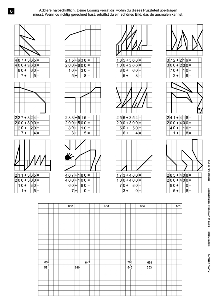 Mathe-Puzzle ... für zwischendurch / Band 1: Addition & Subtraktion