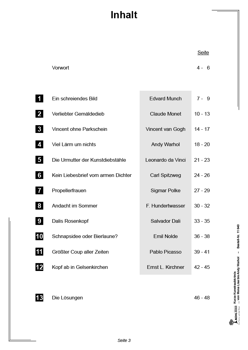 Kurze Kunstraubkrimis