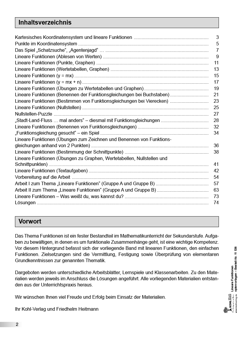 Lineare Funktionen - ... kinderleicht erlernen