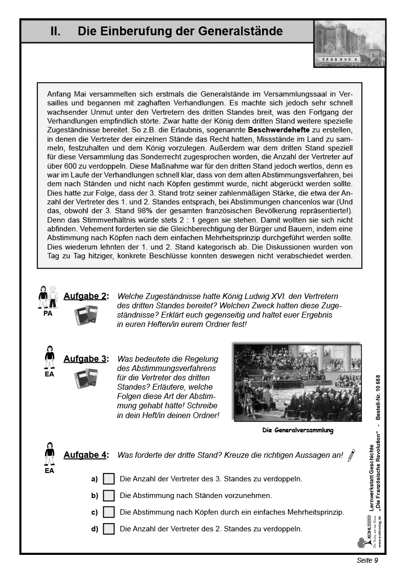 Lernwerkstatt Die Französische Revolution Lernwerkstatt Die Französische Revolution