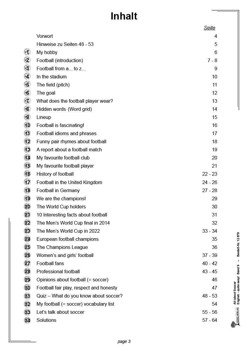 All about Soccer - English - quite easy! / Band 9