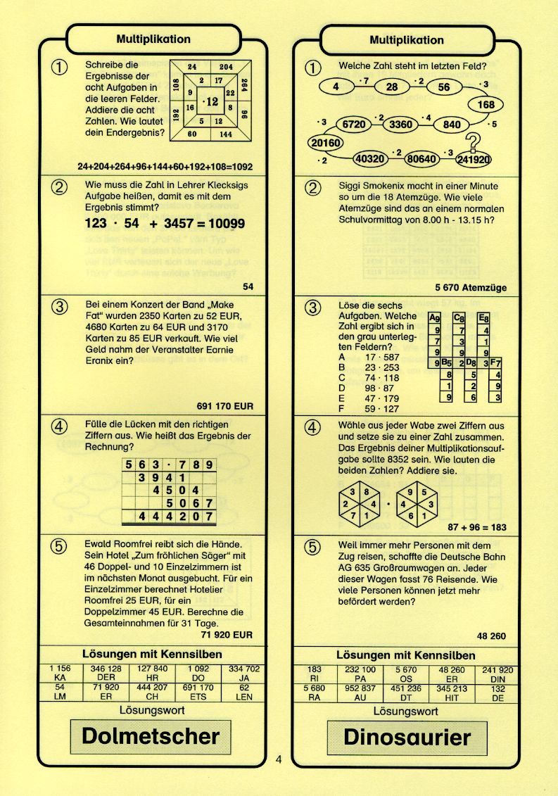 Mathe zum Schmunzeln - Mit Sachaufgaben rechnen / Klasse 5
