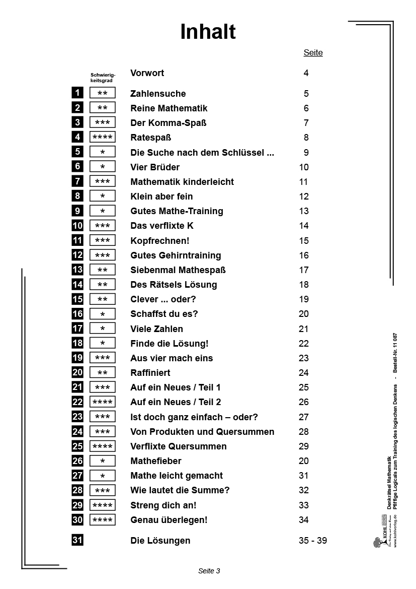 Logikrätsel Mathematik