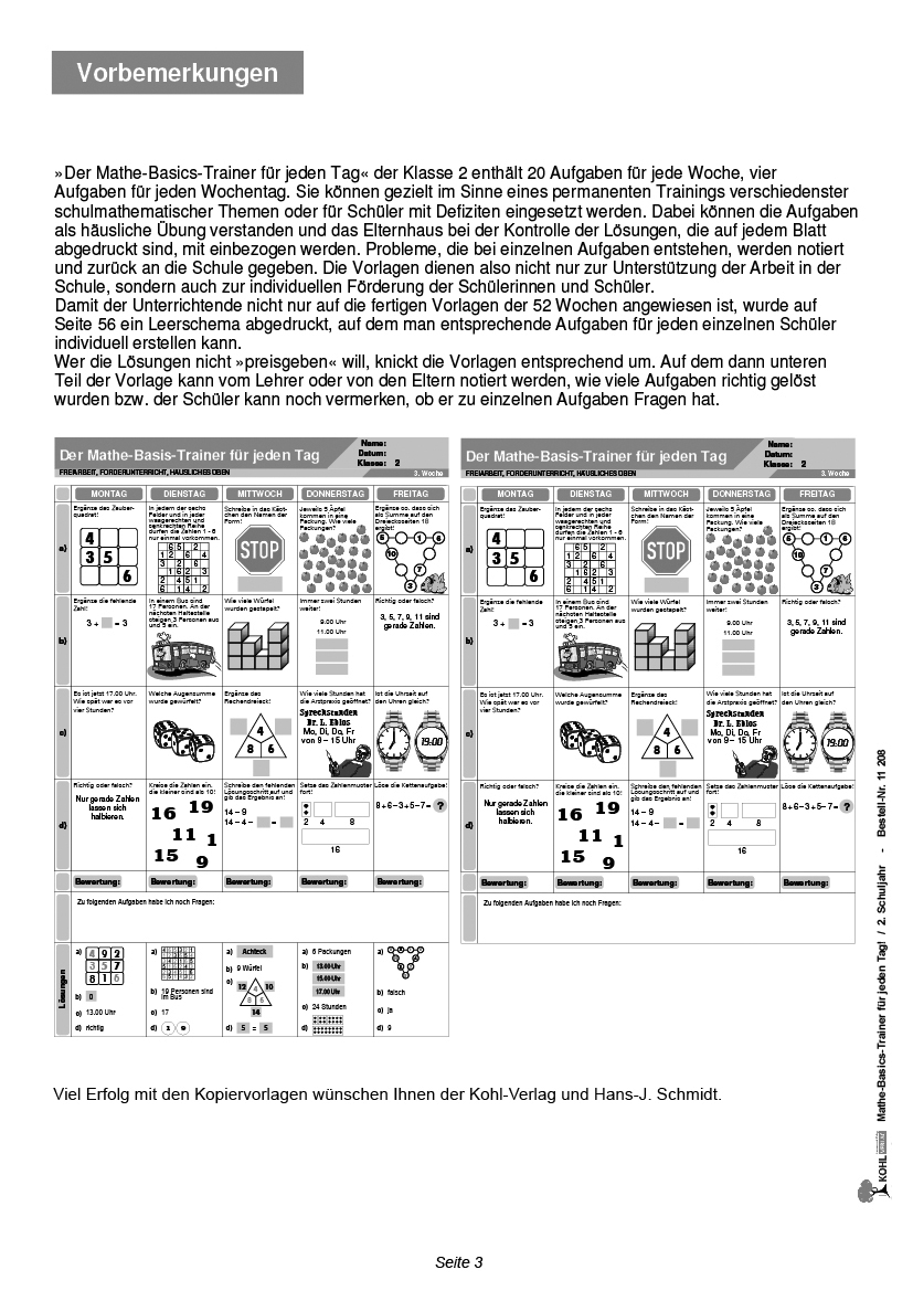 Mathe-Basics-Trainer / Klasse 2
