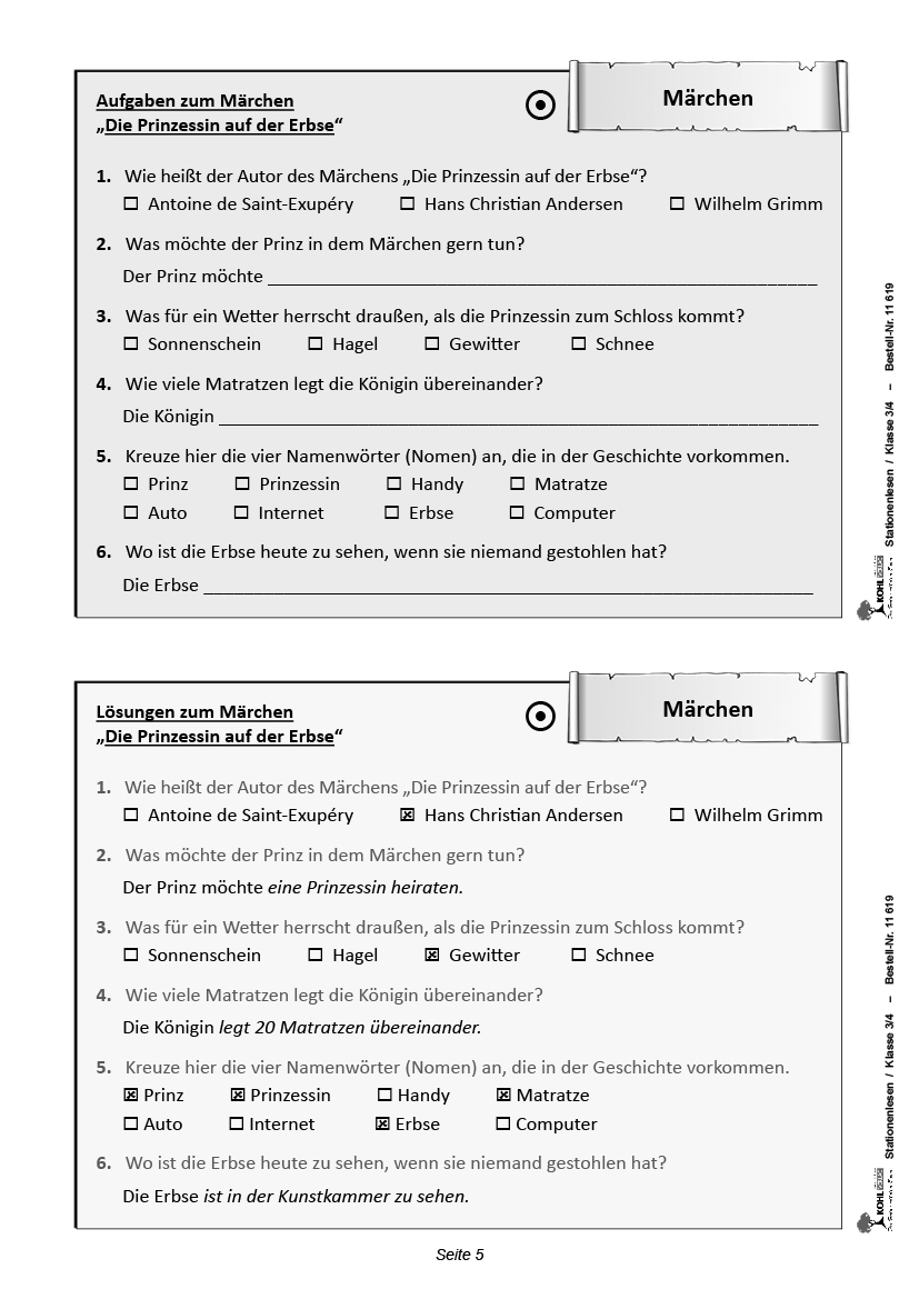 Stationenlesen Klasse 3/4