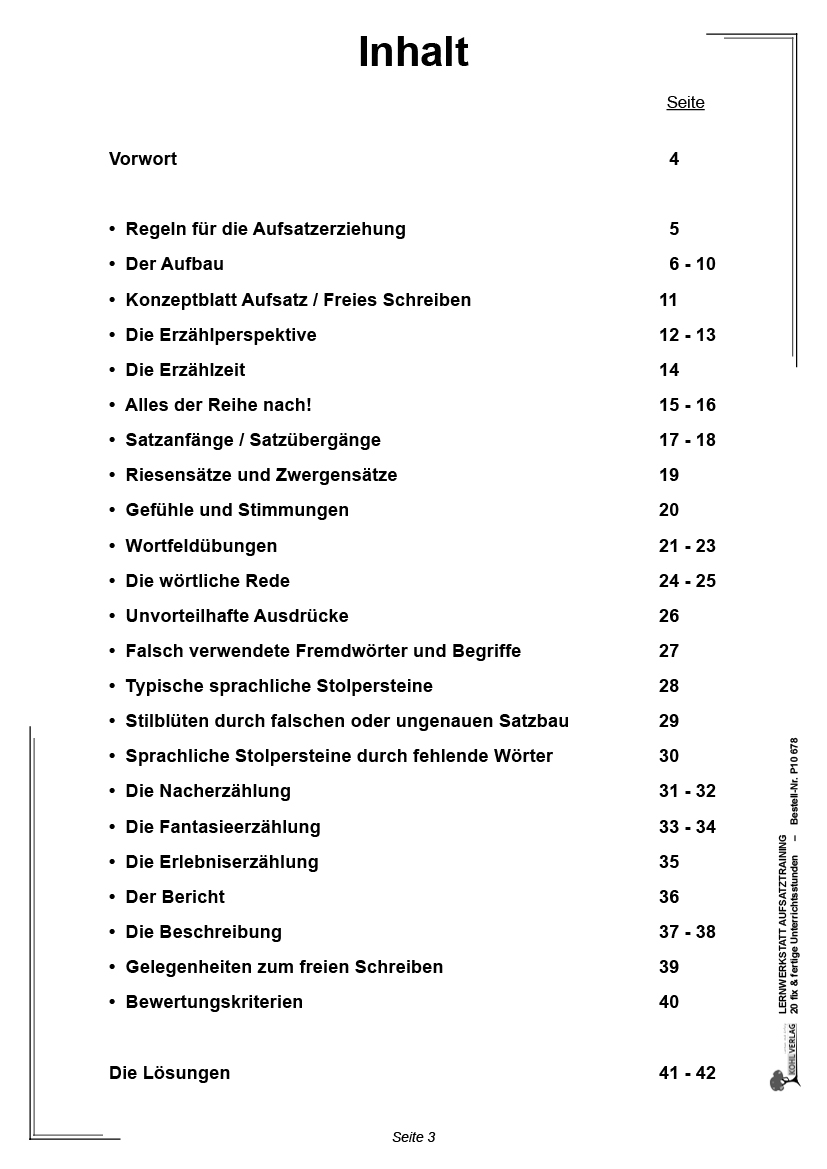 Lernwerkstatt Aufsatztraining