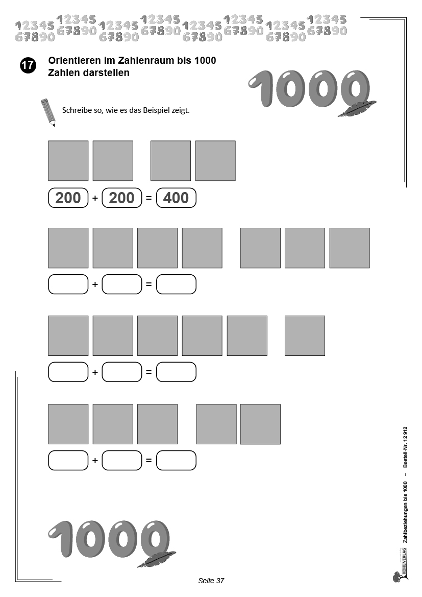 Zahlbeziehungen bis 1000