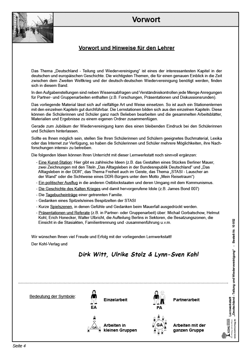 Lernwerkstatt Deutschland - Teilung und Wiedervereinigung