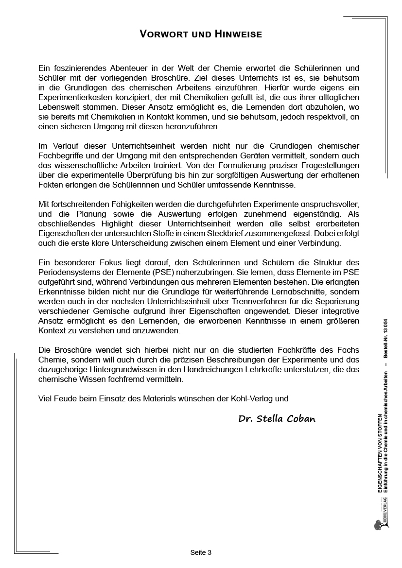 Eigenschaften von Stoffen