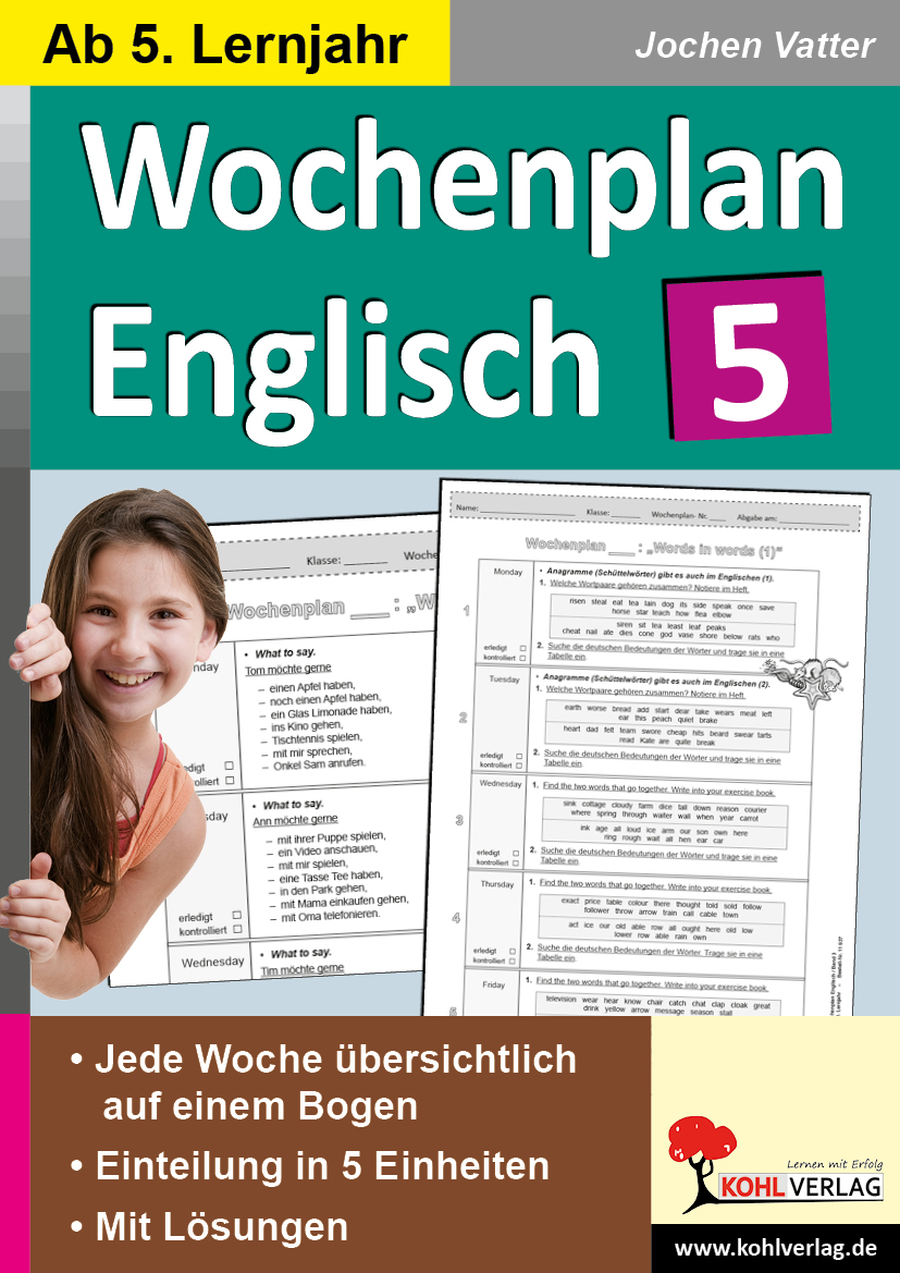 Wochenplan Englisch 5 - Ab 5. Lernjahr Wochenplan Englisch 5 - Ab 5. Lernjahr