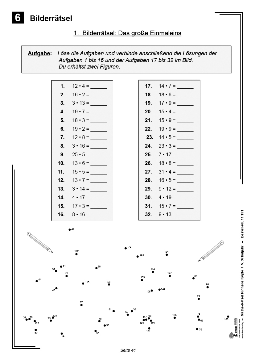 Mathe-Rätsel für helle Köpfe / Klasse 5