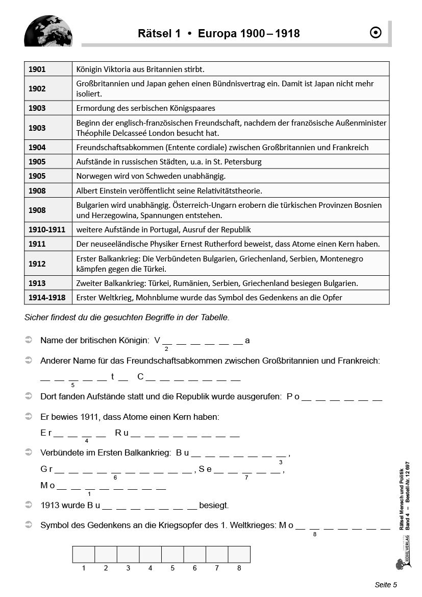 Rätsel / Band 4: Mensch & Politik