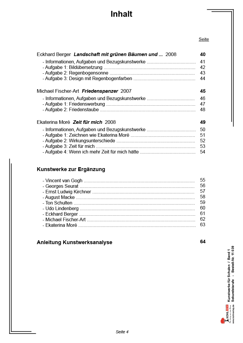 Kunstwerke für Schulen I