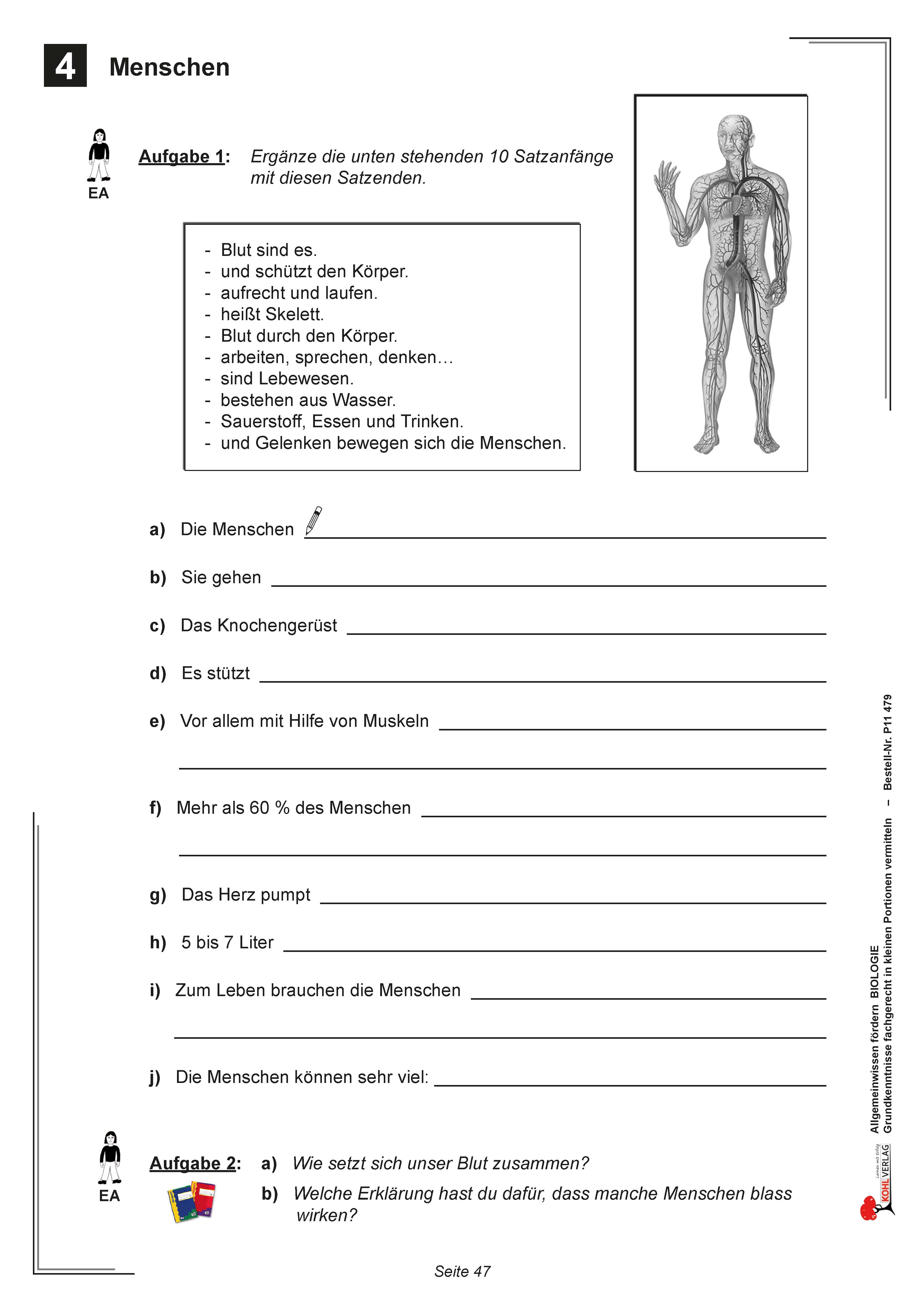 Allgemeinwissen fördern BIOLOGIE: Menschen