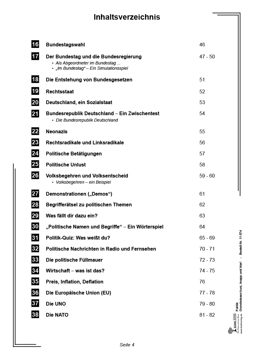 Politik - Grundwissen kurz, knapp & klar!