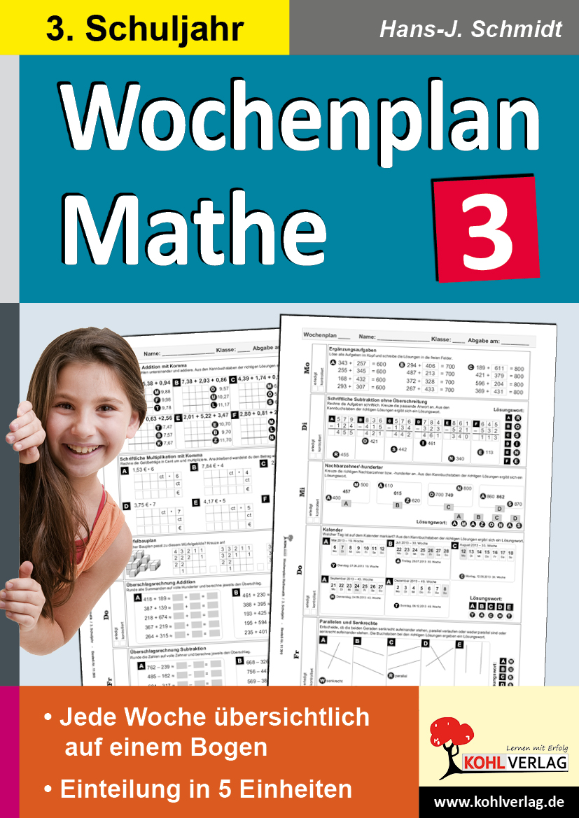 Wochenplan Mathe / Klasse 3 Wochenplan Mathe / Klasse 3