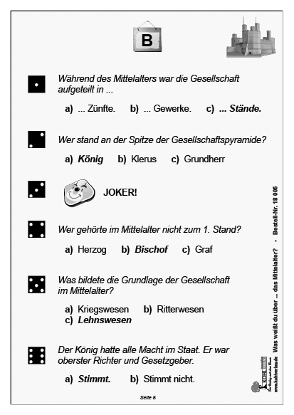 Was weißt du über ... das Mittelalter? Was weißt du über ... das Mittelalter?
